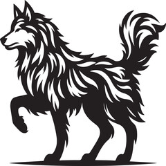 wolf vector sihouette