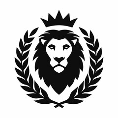 lion head vector logo illustration