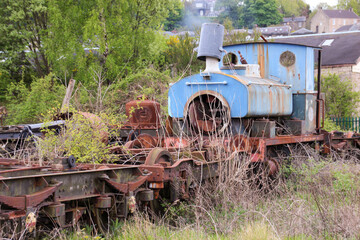 old steam locomotive rusting