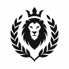 lion head vector logo illustration