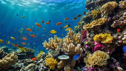 Obraz premium coral reef and fish