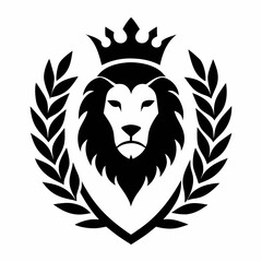 lion head vector logo illustration