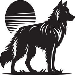wolf vector sihouette