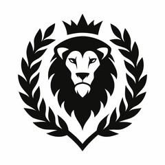 lion head vector logo illustration
