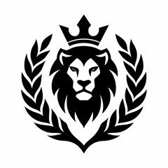 lion head vector logo illustration