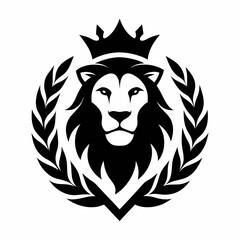 lion head vector logo illustration