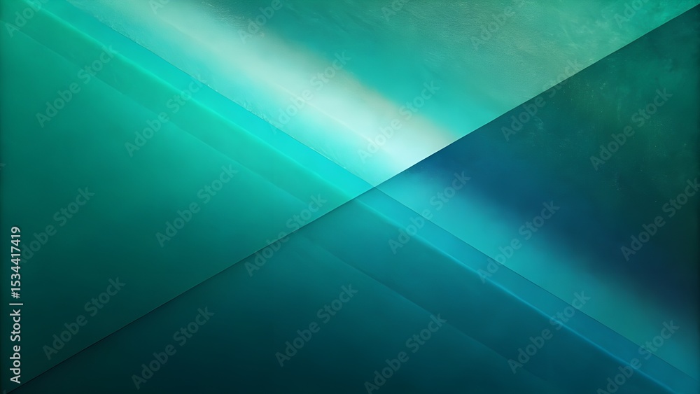 Poster abstract teal and turquoise geometric design modern background texture with intersecting lines and g
