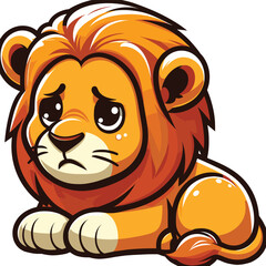 Naklejka premium Vector clipart illustration of a Lion