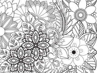 Flowers Coloring Pages For Adultes