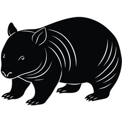 wombat vector sihouette