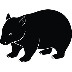wombat vector sihouette