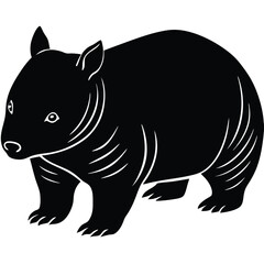 wombat vector sihouette