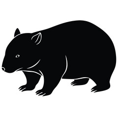 wombat vector sihouette