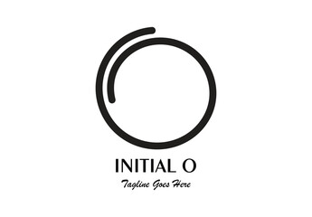 Initial letter O logo from circular lines