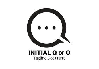 Initial letter Q logo with a combination of conversation icons