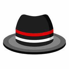 Minimal Fedora Hat with Stripe – Vector Illustration