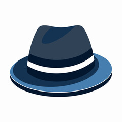Minimal Fedora Hat with Stripe – Vector Illustration