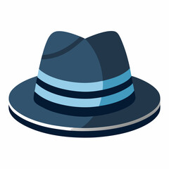 Minimal Fedora Hat with Stripe – Vector Illustration