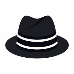 Minimal Fedora Hat with Stripe – Vector Illustration