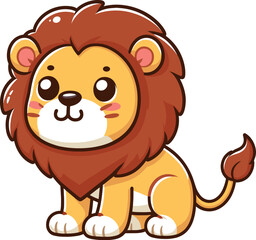 Fototapeta premium Vector clipart illustration of a Lion