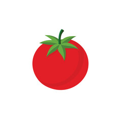 Realistic Tomato Icon with Shadow – Red Vegetable Vector