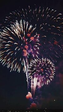 4K Fireworks Show Stunning UHD Night Celebration & Colorful Festival Display.