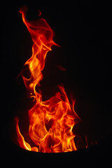 Fototapeta premium fire on black background