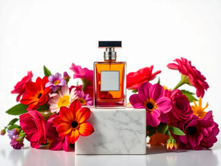 The magic of fragrance: perfume in a floral halo