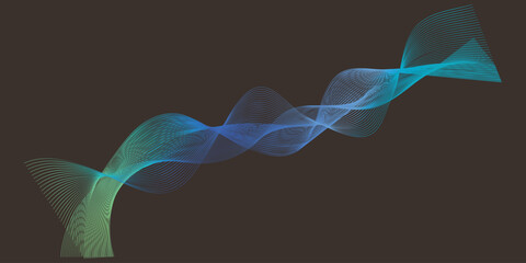Abstract Green Wave Design for Modern Backgrounds