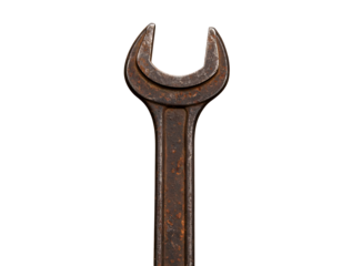 Rusty vintage open end wrench tool