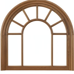 Fototapeta premium Arched Window Frame with Wooden Grid