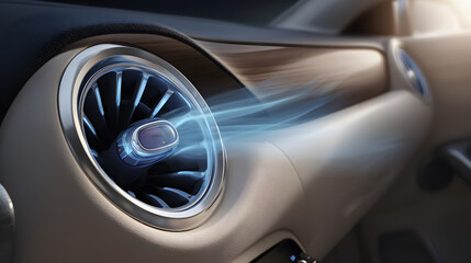 Modern Car Interior Air Vent Detail Luxurious Vehicle Design
