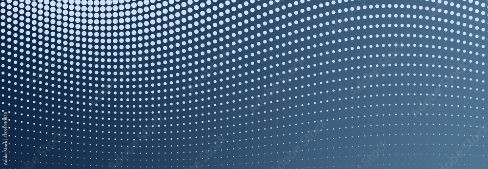 Wall mural wave of flowing dots, abstract hi-tech background with dots elements