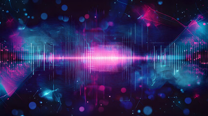 Abstract Digital Spectrum with Vibrant Colors and Light Effects