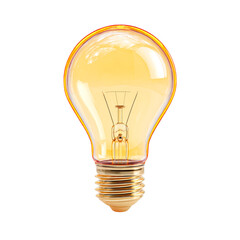 Glowing Light Bulb Idea Inspiration Innovation, isolated on transparent background, perfect cutout, PNG