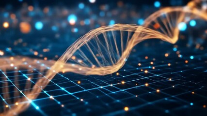 DNA Helix with Digital Network, and Science. - Powered by Adobe