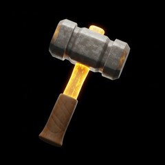 Heavy Duty Wooden Mallet with Metal Head