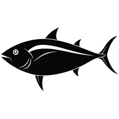 yellowfin tuna vecror sihouette