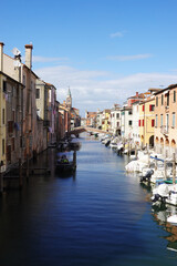 Old canals and streets in Chioggia, Italy