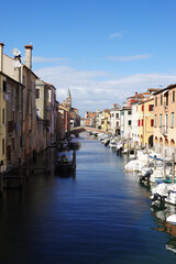 Old canals and streets in Chioggia, Italy