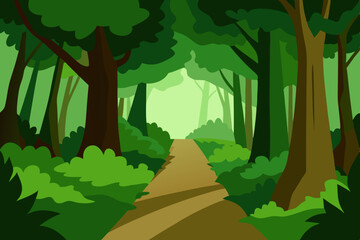 Fototapeta premium vector illustration of a forest