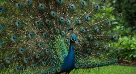 Obraz premium A Rain-Soaked Display