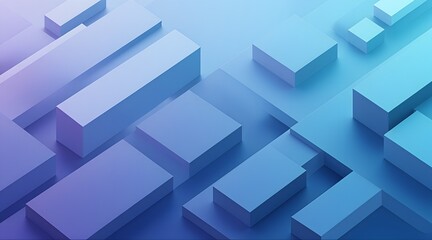 Abstract blue and purple 3d geometric shapes background