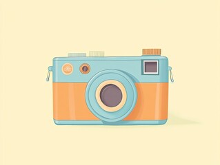 Fototapeta premium Retro camera illustration