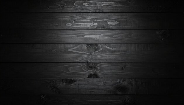 Fondo de madera negro con sombras al borde