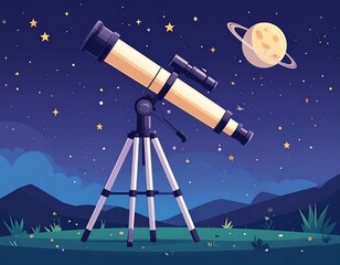 Stargazing Adventure: Exploring the Cosmos with a Telescope