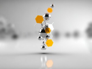 Dynamic abstract shapes digital space 3d render futuristic environment aerial view modern design concept