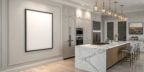 Stylish Modern Bedroom Embracing Minimalist Design and Natural Light with a Blank Canvas for Endless Creativity
