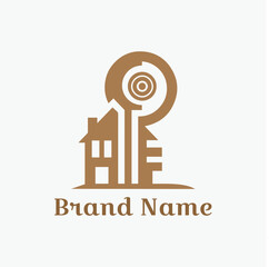 Business logo design featuring creative vector icons and symbolic elements for companies. key House Logo.