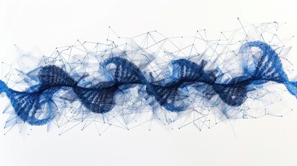 Abstract digital dna spiral design